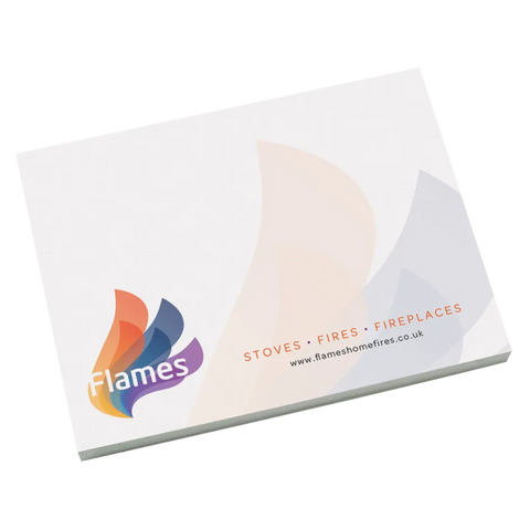 branded sticky notes A7, A7 Post it Notes printed with logo UK