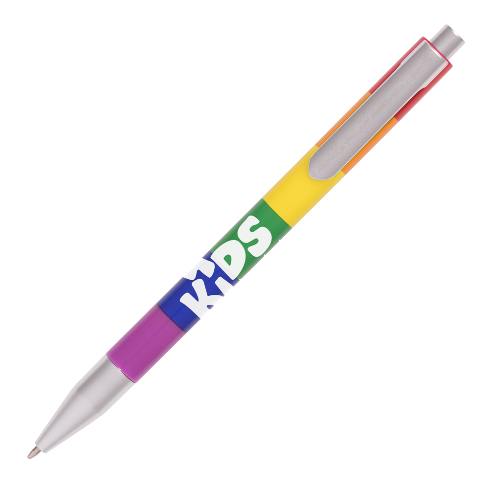 Cayman rainbow pens, printed cayman ballpens, branded cayman rainbow pens uk