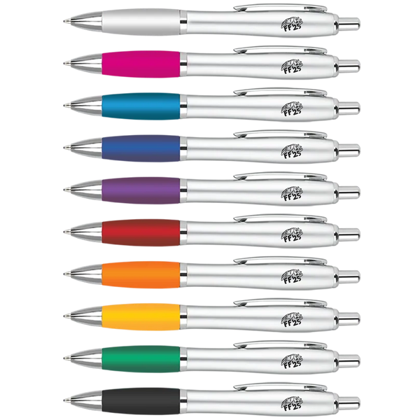 Curvy Ballpens - Silver Barrel