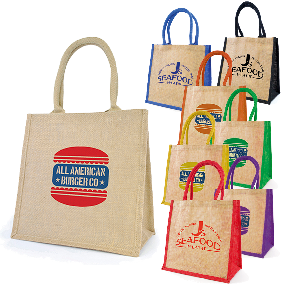 Printed Jute Shopping Bags UK Best Online