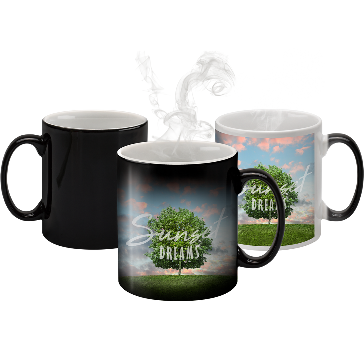 Branded Heat Change Mugs, Printed heat changing mugs