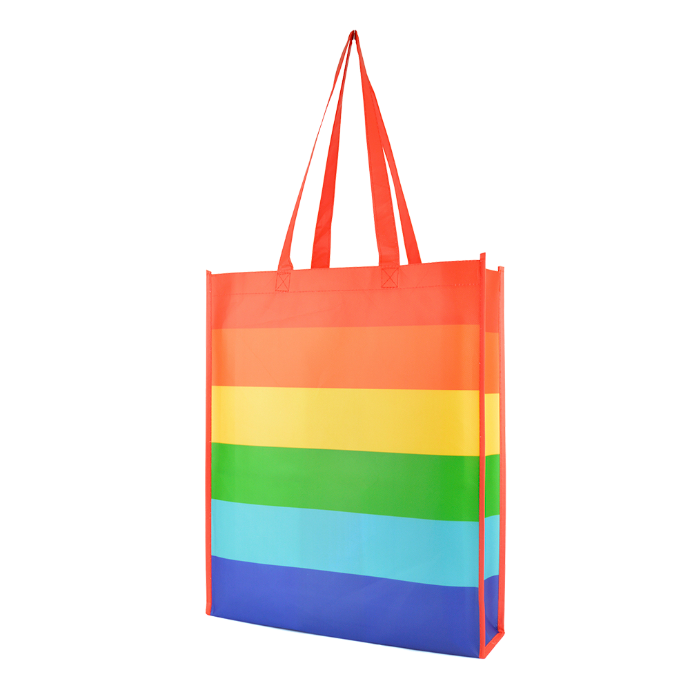 branded pride bags, printed rainbow bags
