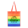 printed shoppers with pride design, pride based shopping bags branded with logo