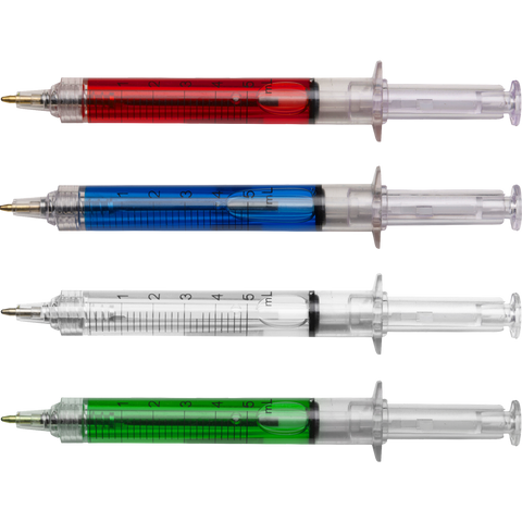 branded Syringe pens uk express, printed logo on pens that look like syringes