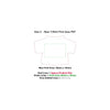 Diagram of a t-shirt with print area guidelines on a white background