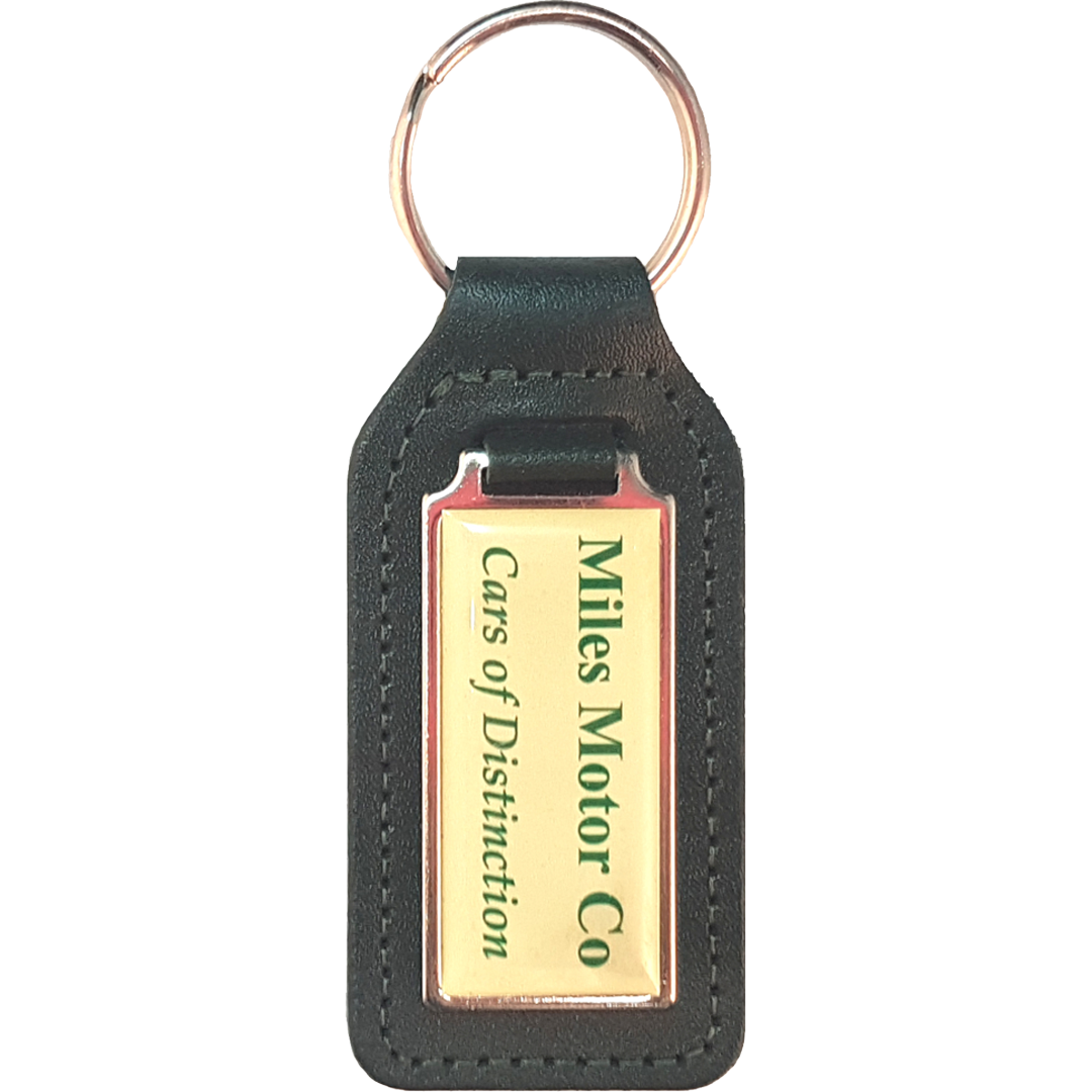 Branded Car Dealership Keyrings - Recycled leather