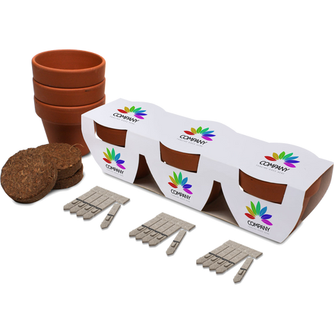 Branded Trio Seed Pot Gardens, PG Promotional Items UK