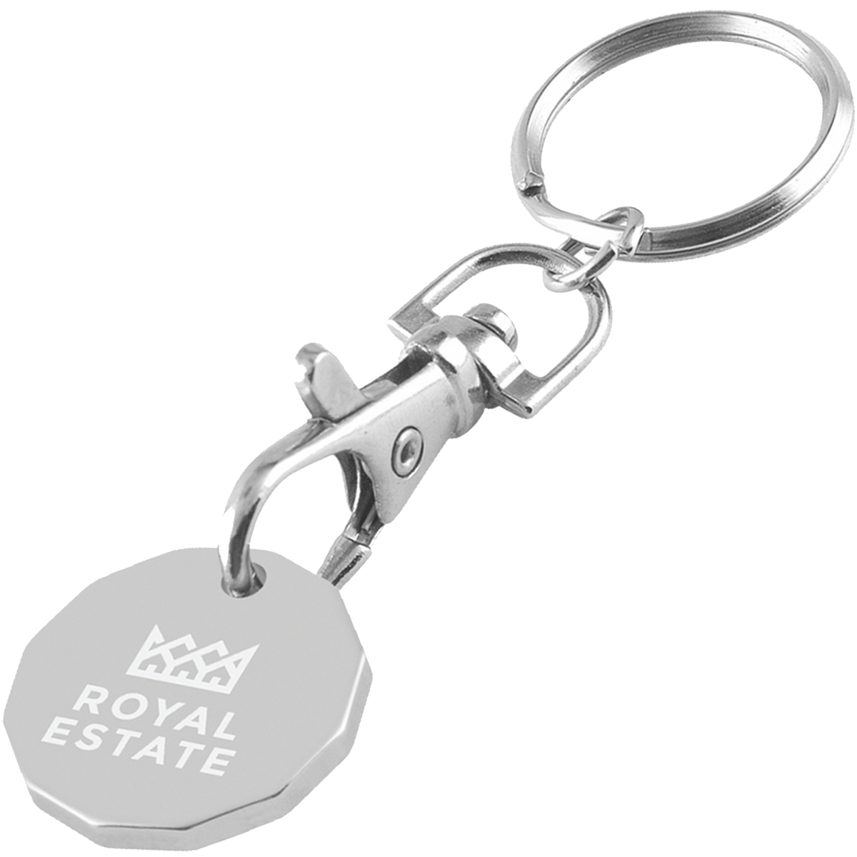 Express UK Trolley Coins Branded With Your Logo - Metal - Engraved