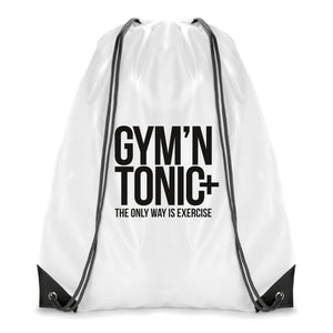 White Coloured Trim Pegasus Drawstring Bag