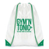White Coloured Trim Pegasus Drawstring Bag - Unprinted Sample