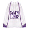 White Coloured Trim Pegasus Drawstring Bag - Unprinted Sample