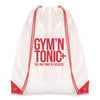 White Coloured Trim Pegasus Drawstring Bag - Unprinted Sample