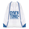 White Coloured Trim Pegasus Drawstring Bag - Unprinted Sample