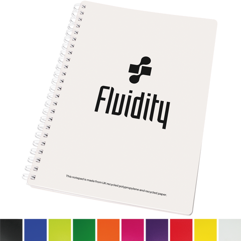 Branded a5 wiro-smart polyprop notebooks, PG Promotional Items UK