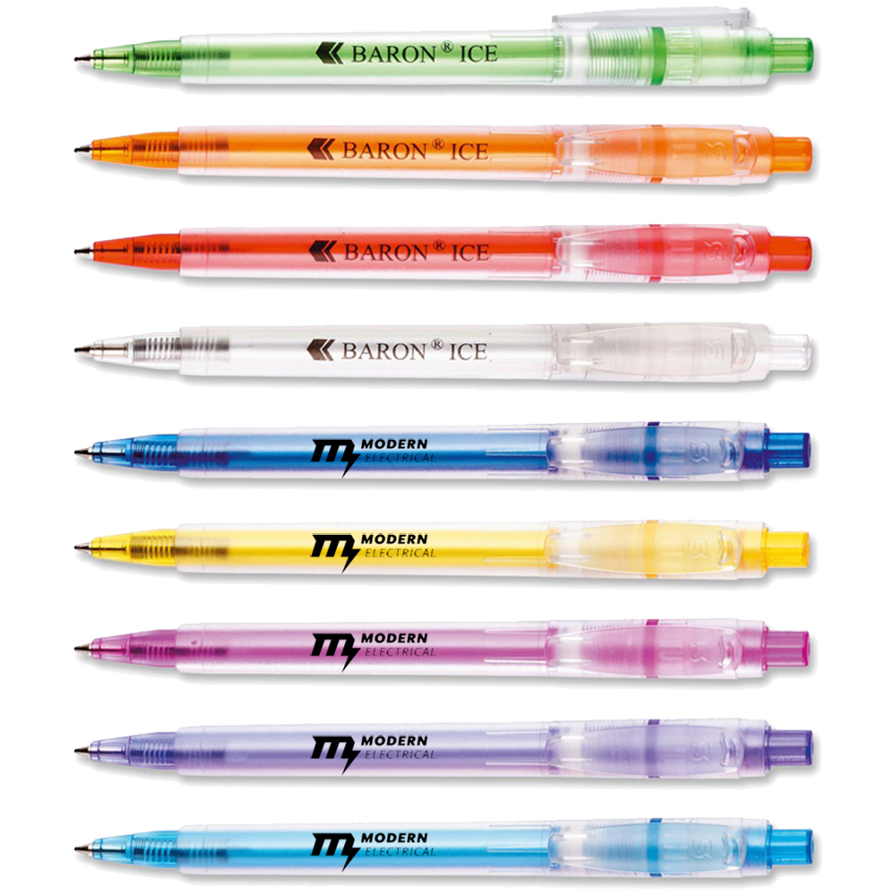 Branded Baron Ice Ballpoint Pens