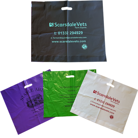 branded large carrier bags, plastic bags printed UK
