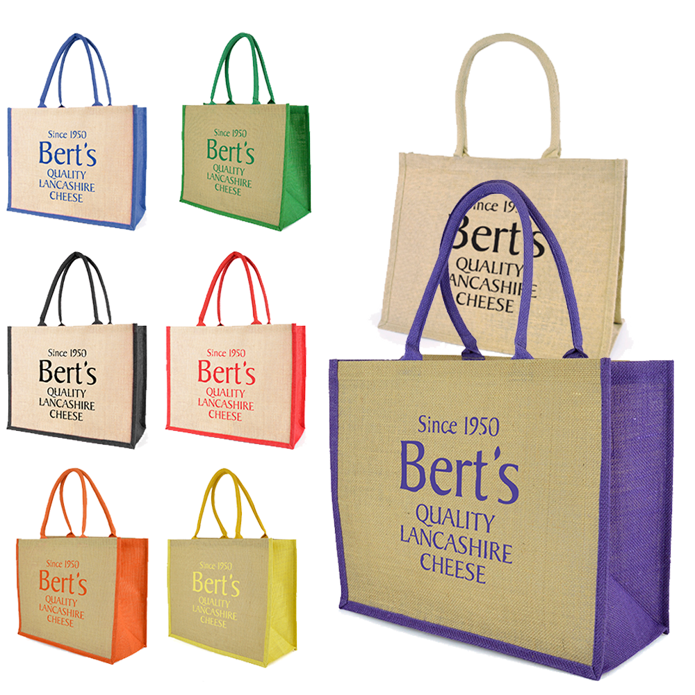 Branded Jute Bags UK, Printed Halton Jute Bags