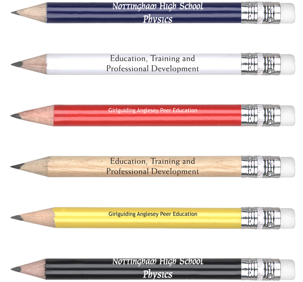 Mini Pencils With Eraser - Unprinted sample