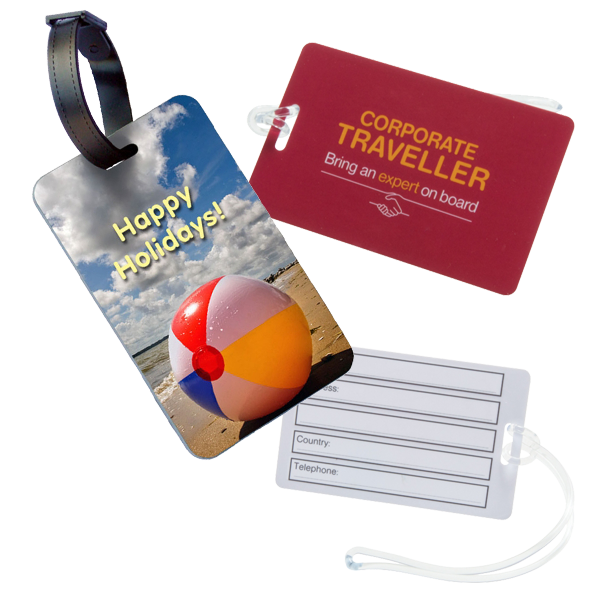 Printed Plastic Luggage Tags Branded Luggage Tags PG Promotional Items