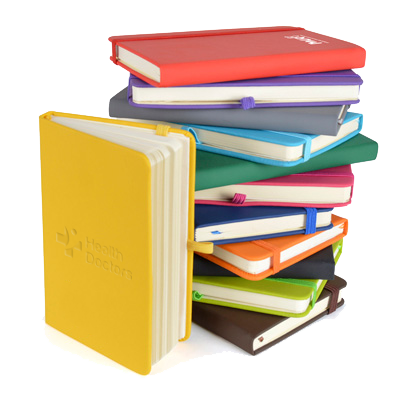 Notepads & Paper - A6 Soft PU Notebooks - Debossed  - PG Promotional Items