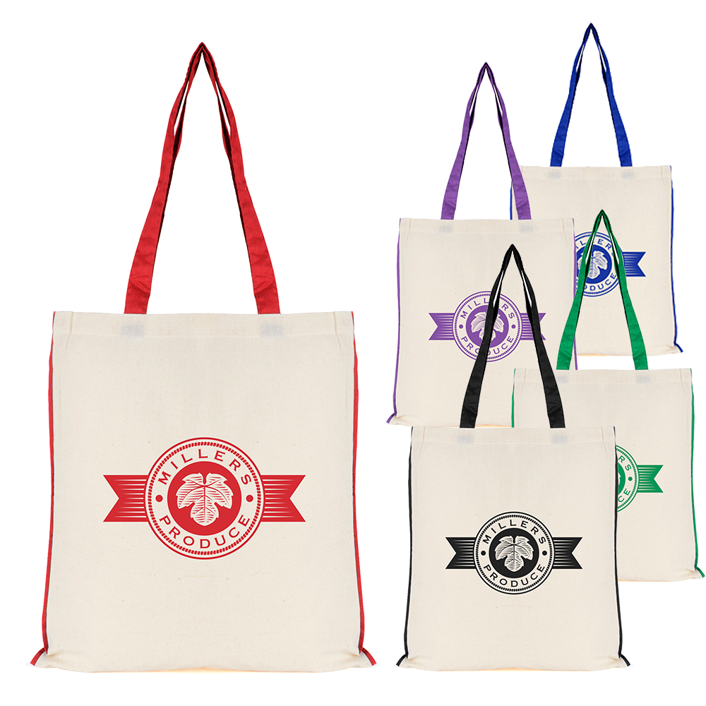 Printed Adelaide Bags, Printed cotton Shopper UK, Branded tote bags