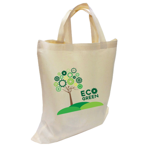 Totes & Shoppers - 100% Natural Cotton Totes Short Handles  - PG Promotional Items