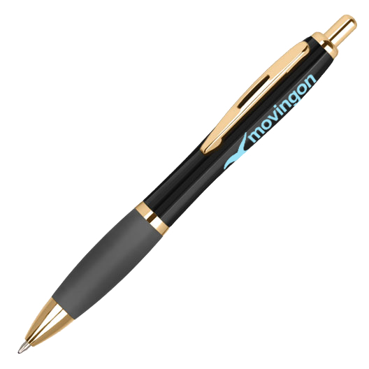 Low cost promotional pens - Curvy Night Oro  - PG Promotional Items
