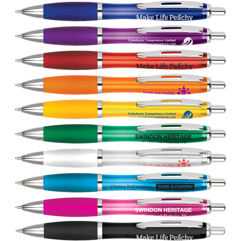  - Curvy Pens - Unprinted sample  - PG Promotional Items