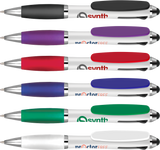 Multifunction Pens - Curvy Tricolour Stylus Pens  - PG Promotional Items