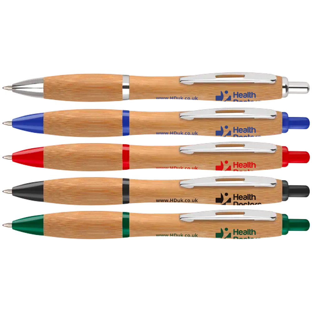 contour bamboo, bamboo curvy pens printed uk