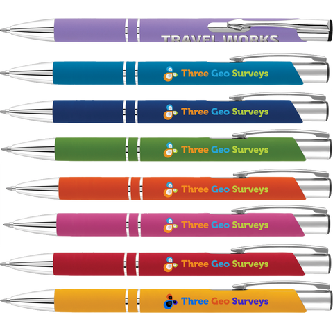 Metal Pens - Electra Soft Touch Ballpens LT  - PG Promotional Items