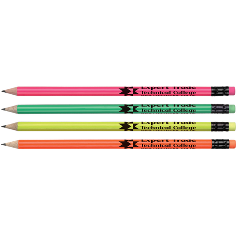  - Fluorescent Pencils - Unprinted sample  - PG Promotional Items
