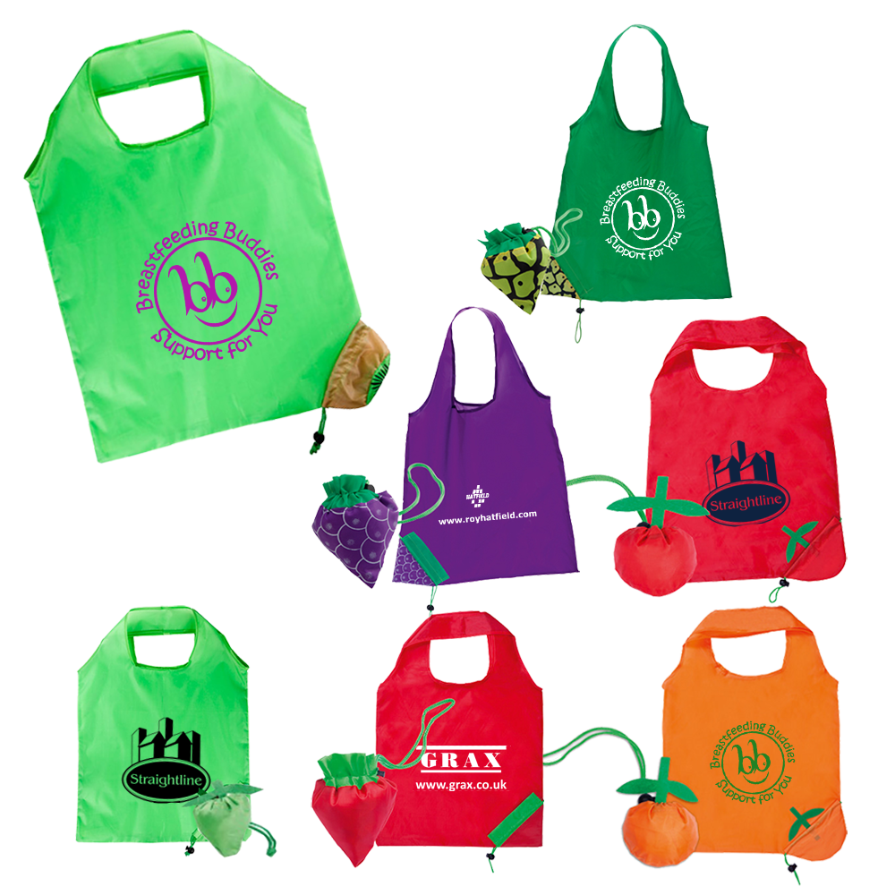 Totes & Shoppers - Foldable Fruit Tote Bags  - PG Promotional Items
