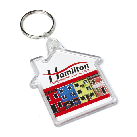  - House Keyrings - Unprinted sample  - PG Promotional Items