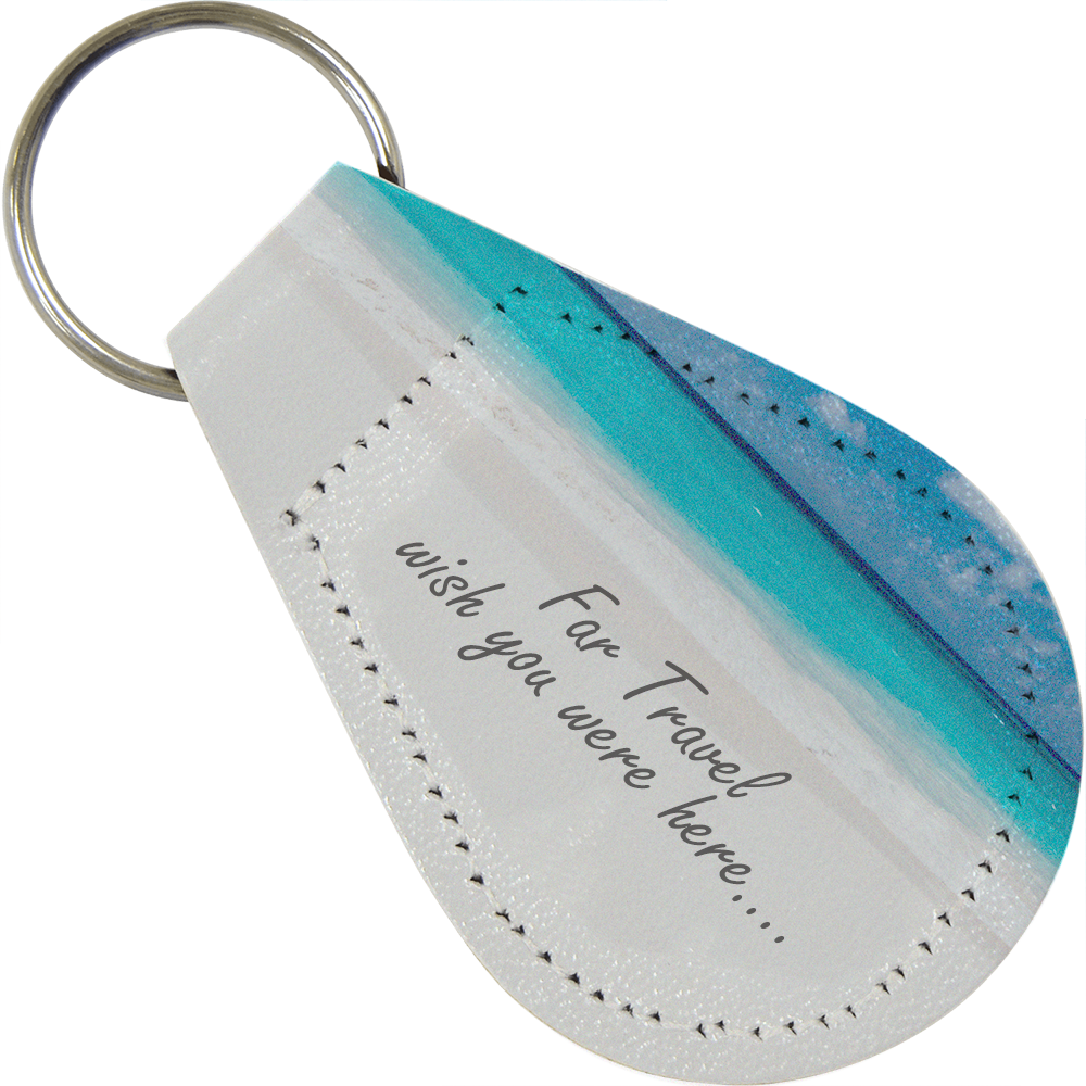Promotional Leather Keyrings - Digital Leather Keyrings - Pear  - PG Promotional Items