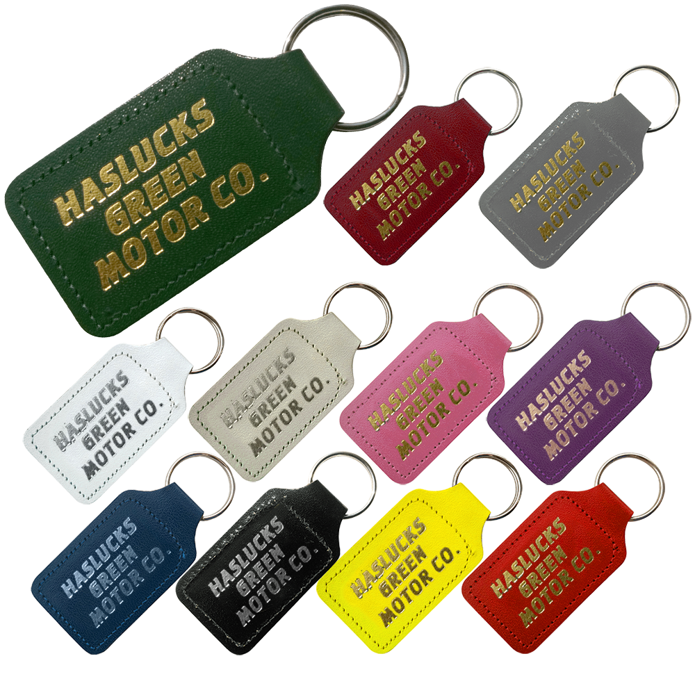 Promotional Leather Key Rings | Hot Foil Branded Keyrings | PG ...