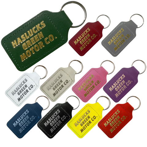  - Leather Keyrings - Square - Unprinted sample  - PG Promotional Items