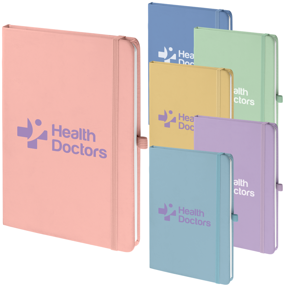 Notepads & Paper - A5 Soft Mood Notebooks Pastel - FSC Approved  - PG Promotional Items