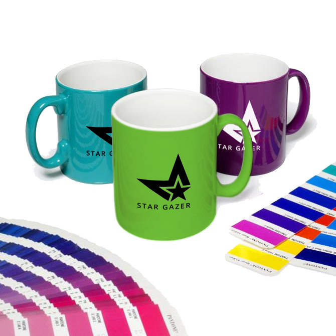 Ceramic Mugs - Pantone Matched Cambridge Mugs  - Colour Coat Mugs,  PG Promotional Items