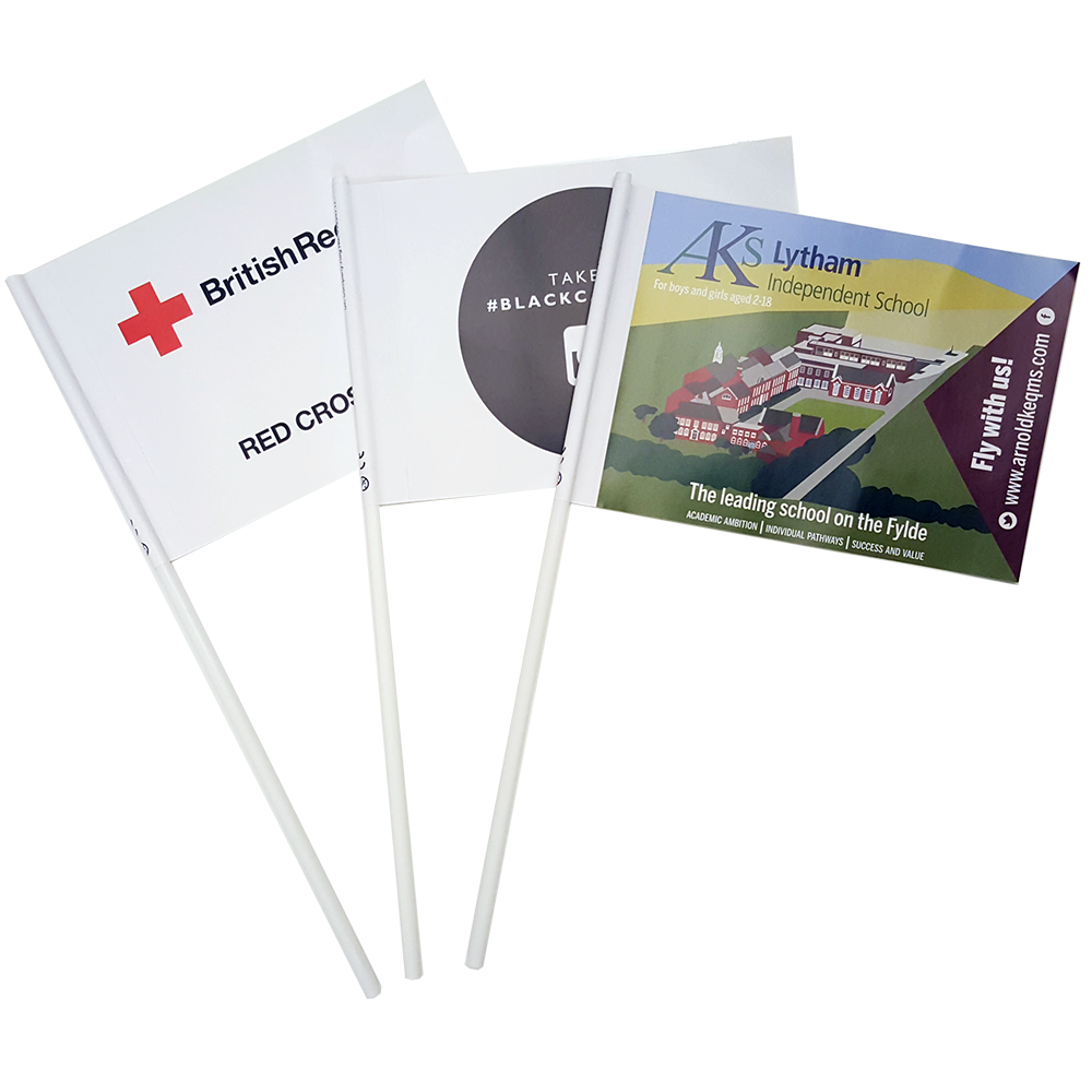 Printed Paper Flags | Promotional Waiving Flags | Branded Paper Hand ...