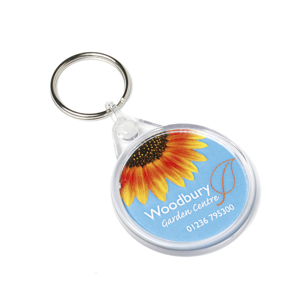 Round Keyrings - Unprinted sample
