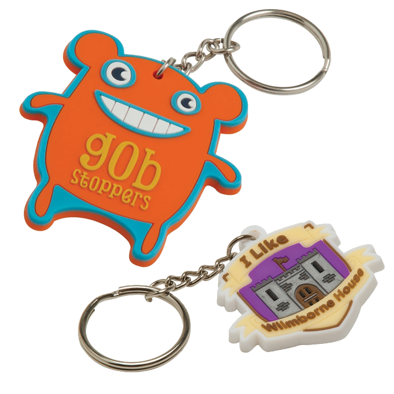 Low cost keyrings - Soft PVC Keyrings  - PG Promotional Items