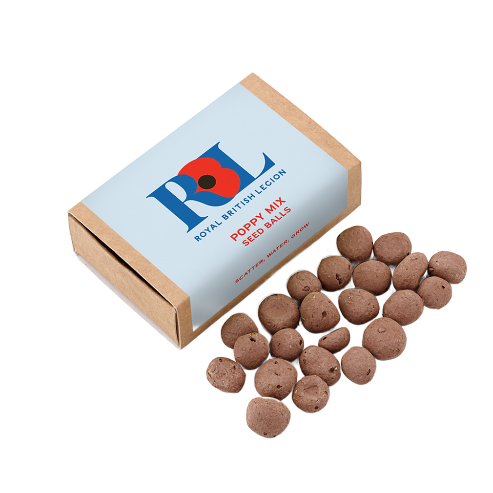 promotional printed seed ideas uk, branded seed boxes company logo
