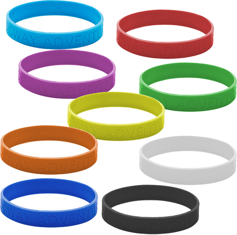  - Debossed Wristbands - Unprinted sample  - PG Promotional Items