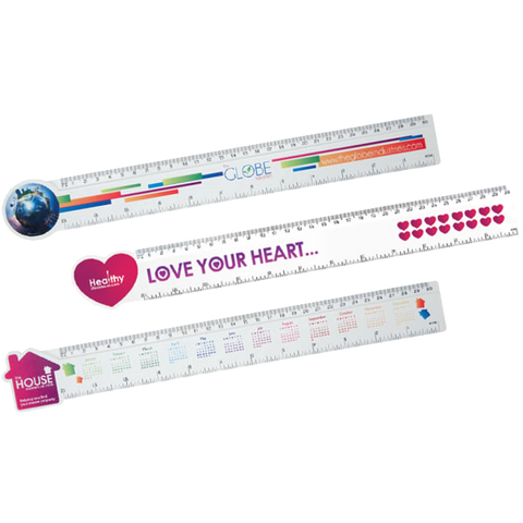  - 12" Shaped Rulers - Unprinted sample  - PG Promotional Items