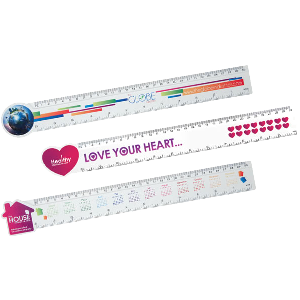 Stationery - 12" Shaped Rulers  - PG Promotional Items