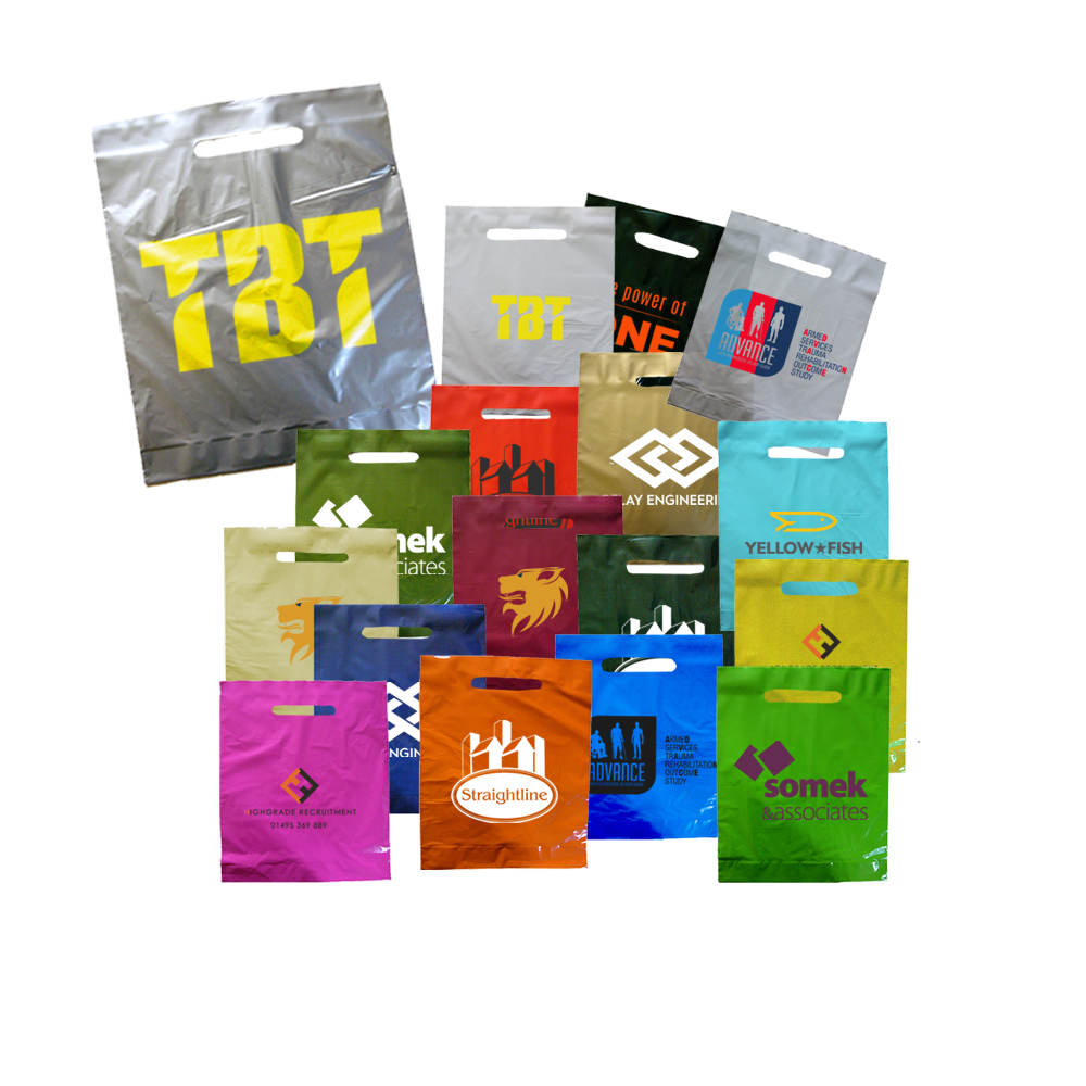 Printed plastic carrier bags sale
