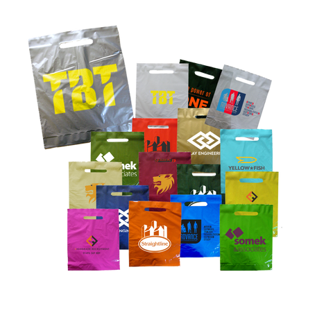  - 12" Duty Plastic Carriers - Unprinted sample  - PG Promotional Items