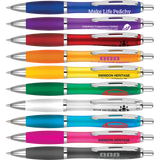 Low cost promotional pens - Frosted Curvy Pens - PG Promotional Items