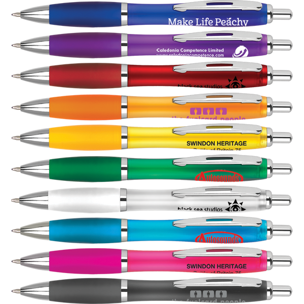 Frosted Curvy Pens - Unprinted sample